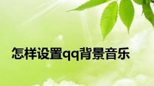 怎样设置qq背景音乐