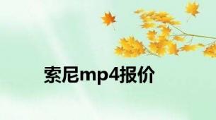 索尼mp4报价