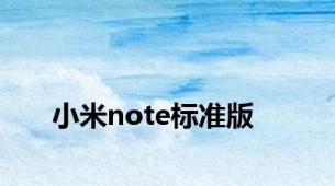 小米note标准版