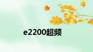 e2200超频