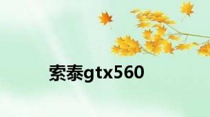 索泰gtx560