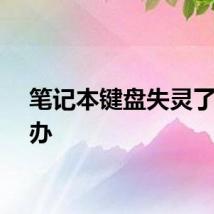 笔记本键盘失灵了怎么办