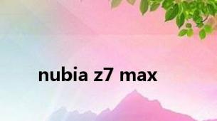 nubia z7 max