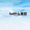 hd什么意思